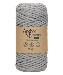Corde de Coton Recyclé Macramé Anchor Crafty Fine - 250gr - Anchor 112 Gris clair