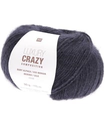 Fil exceptionnel à tricoter Luxury Crazy Composition Aran - Rico Design 013 Bleu marine