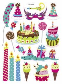 STICKERS GEL 3D - ANNIVERSAIRE