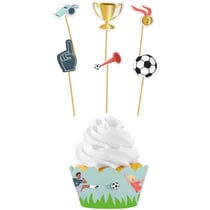 Set de 12 Décorations Cupcakes - Foot Fantastic