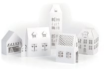 Lot de 5 maisons blanches a monter - Graine Creative