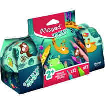 Trousse avec 12 crayons de couleur + 12 feutres - Maped - Coloriage - Ecole