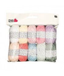 Minis pelotes de coton à tricoter 10 x 10gr - VINTAGE - Rico Design 02 Multicolore