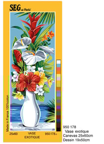 Canevas SEG Vase Exotique 25x60 cm