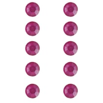 Pierres strass en plastique, autocoll., rose foncé, 5 mm, 80 pces