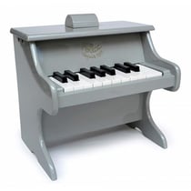 Piano gris en bois 18 touches + partitions - vilac - 50831 - jouet musical