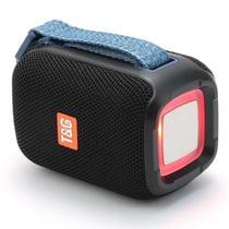 Enceinte Bluetooth Portable 5W Étanche Avec Lumière RGB 10h Autonomie Micro Intégré Noir YONIS