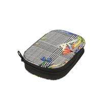 Pochette à couture 14cmx9cm prince de Galles fleurs tropicales