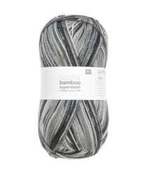 Pelote de laine à chaussettes à tricoter Superba bamboo superwash - 100GR - Rico Design 61 Rainbow Stone