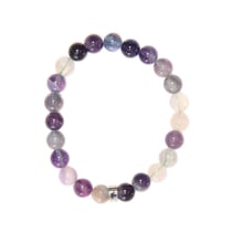 Bracelet Fluorite Perles Rondes 8 mm - Omsaé