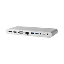 Nedis Station d'Accueil USB-C Multiports USB 3.2 Gen1 avec HDMI / VGA / Ethernet RJ45 Argent