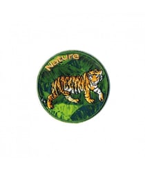 Ecussons Thermocollant Nature fond vert diamètre 5 cm - Mediac Tigre Vert