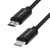 Câble USB type C vers Micro-USB - Transfert et charge - Akashi 1m Noir