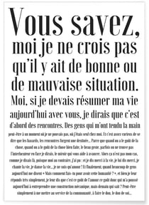 Affiche 'Vous savez...' | A3 : 29,7x42cm