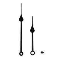 Aiguilles d'horloge Gouttes, noir, 85mm / 115mm,+capuchon, 1 pce