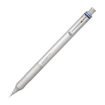Tombow MONO graph Fine – Porte-mine argent, trait 0,5 mm, dureté HB, gomme intégrée, rechargeable, grip métal à toucher doux [SH-MGF04]