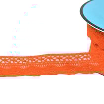 Bobine 25m dentelle éventail 19mm orange