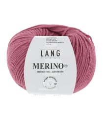 Pelote de Laine à tricoter MERINO + (PLUS) - Lang Yarns Rose (265)