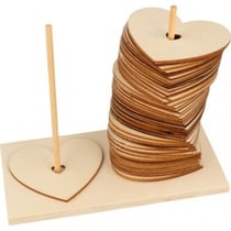 Socle + 50 cœurs  - bois - Artemio