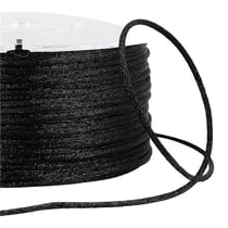 Cordon queue de rat 2mm noir au mètre