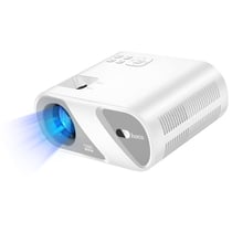 Hoko Mini Vidéoprojecteur HD 720p Wi-Fi 5GHz Bluetooth HDMI Projection 200 pouces Blanc