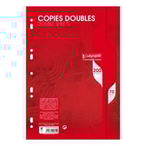 Copies doubles - Grands carreaux - Perforées - A4 - Paquet de 200 - Clairefontaine
