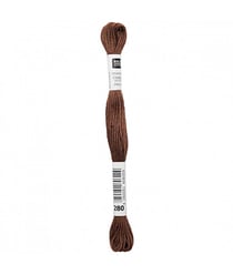 Fil à broder mouliné Uni - Rico Design 280 Marron