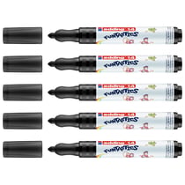 Lot de 5 feutres de coloriage pointe ronde 3 mm - EDDING Funtastics - Noir
