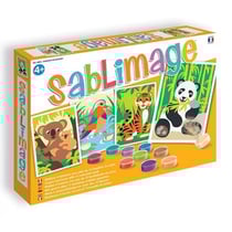 Sablimage animaux en danger - sable colore - sentosphere - 8805 - loisir creatif