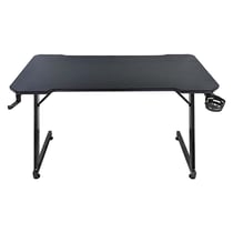 subsonic - Bureau gaming ergonomique finition carbone, bureau gamer avec tapis de souris intégral pour PC gaming