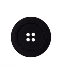 Carte de 3 boutons Ourlés Noir 4 trous 18mm - Union Knopf Noir