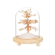 Arbre du Bonheur sous cloche Citrine - Omsaé