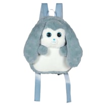 Peluche - Fluffy Bag – Sac à Dos en Peluche – Lapin Bleu & Blanc – 30 cm