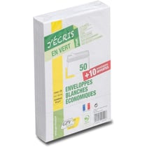 Enveloppes - Blanche - C6 - 114x162mm - Auto adhésive - Paquet de 60 - GPV