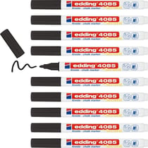 Lot de 10 marqueurs craie liquide EDDING - Noir - Pointe fine 1-2 mm