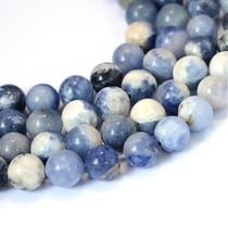 Fil de 45 perles ronde en pierre naturelle fabrication bijoux SODALITE 8 mm