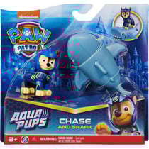 Pat patrouille aqua pups chase et son requin - figurine chien - paw patrol - spin master - 20139319