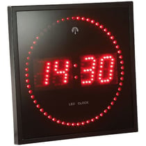 Horloge digitale radio-pilotée ROUGE
