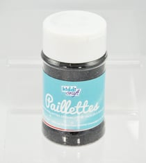 Pot salière de 60 gr de Paillettes NOIR
