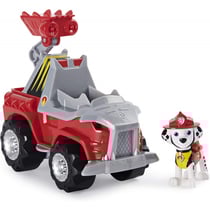 Pat patrouille marcus et son 4 x 4 tout terrain pompier + dinosaure mystere - figurine chien - paw patrol dino rescue