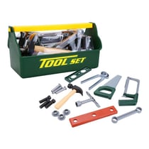 Caisse a outils 19 pieces tool set verte - jouet bricolage enfant - jeu d'imitation