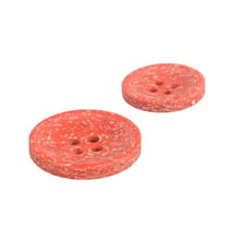 Bouton rond écorces de riz 4 trous rouge