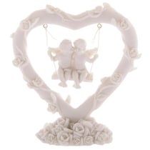 Anges amoureux - Cœur - Décoration de table - Mariage - Amour - 10 cm