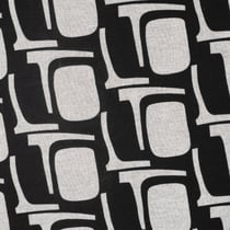 Tissu Jersey Milano Motifs écru sur fond Noir