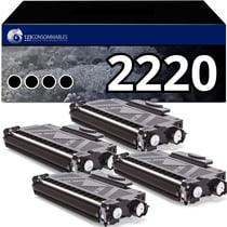 Pack 4 toners compatible BROTHER TN-2220 XL noir - 123CONSOMMABLES