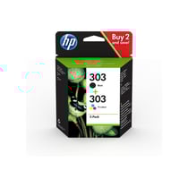 Cartouche d'encre Hp HP 303 Pack de 2 Cartouches d'Encre, Noire et Trois Couleurs, Authentiques (3YM92AE)