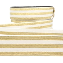 Film 20m Elastique bandes métallisé Blanc/or 40mm