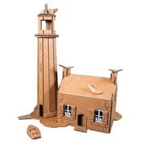 Maquette en carton recyclé de phare géant