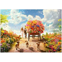 Puzzle balade printanière 1000 pieces - fleurs des champs, campagne - 19921 - EDUCA