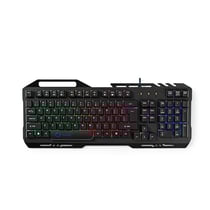 Nedis Clavier Gamer Filaire avec Support Téléphone Rétroéclairé LED Noir